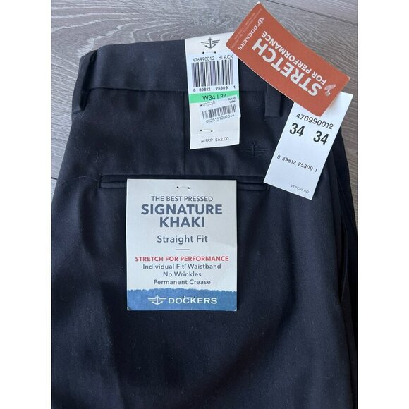 Dockers Men's Straight Fit Signature Lux Cotton Stretch Khaki Pant - Picture 3 of 10